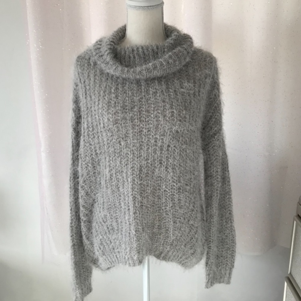 Joseph A. Eyelash Cowl Neck Sweater